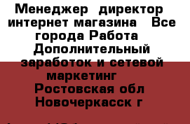 Менеджер (директор) интернет-магазина - Все города Работа » Дополнительный заработок и сетевой маркетинг   . Ростовская обл.,Новочеркасск г.
